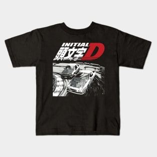 AE86 Corolla vs FC RX-7 Tandem Drifting Racing Kids T-Shirt